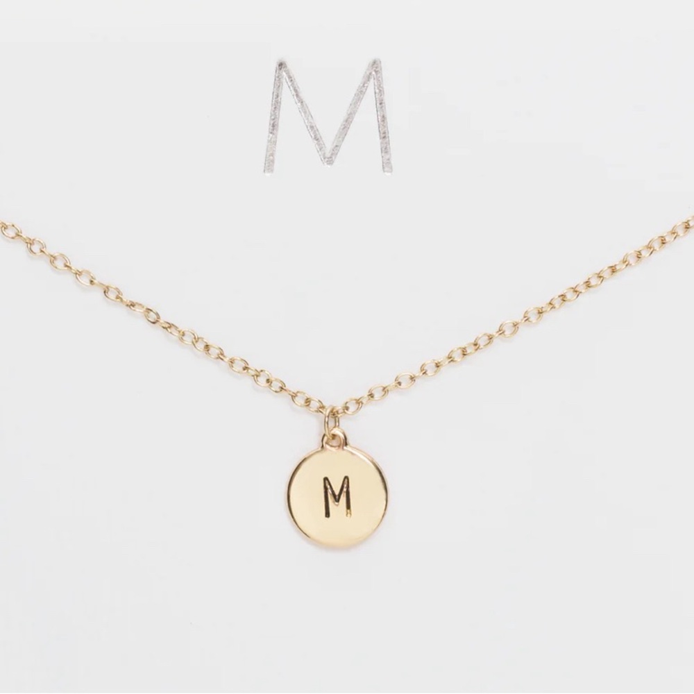 Initial Letter Necklace: M